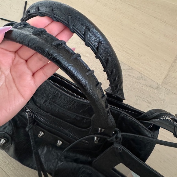 Vegan Leather Small Motorcycle City Bag - Picture 5 of 8